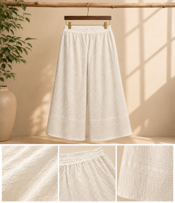 Girls Embroidered Palazzo Pants | Stylish Wide Leg Palazzo for Girls