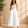 Girls Embroidered Palazzo Pants | Stylish Wide Leg Palazzo for Girls