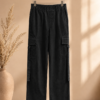 Girls Wide Leg Cargo Pants | Trendy High Waist Cargo Trousers for Girls Casual Wear
