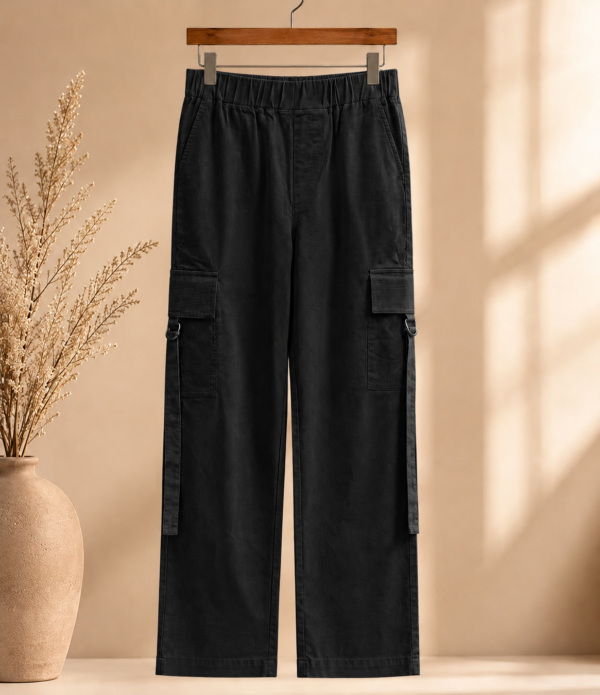 Girls Wide Leg Cargo Pants | Trendy High Waist Cargo Trousers for Girls Casual Wear