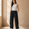 Girls Wide Leg Cargo Pants | Trendy High Waist Cargo Trousers for Girls Casual Wear