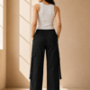 Girls Wide Leg Cargo Pants | Trendy High Waist Cargo Trousers for Girls Casual Wear