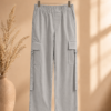 Girls Wide Leg Cargo Pants | Trendy High Waist Cargo Trousers for Girls Casual Wear