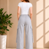 Girls Wide Leg Cargo Pants | Trendy High Waist Cargo Trousers for Girls Casual Wear