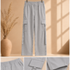 Girls Wide Leg Cargo Pants | Trendy High Waist Cargo Trousers for Girls Casual Wear