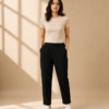 Women Solid Cigarette Pants | Stretchable Casual Ankle Length Cigaar Pants for Women & Girls