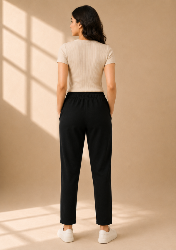 Women Solid Cigarette Pants | Stretchable Casual Ankle Length Cigaar Pants for Women & Girls