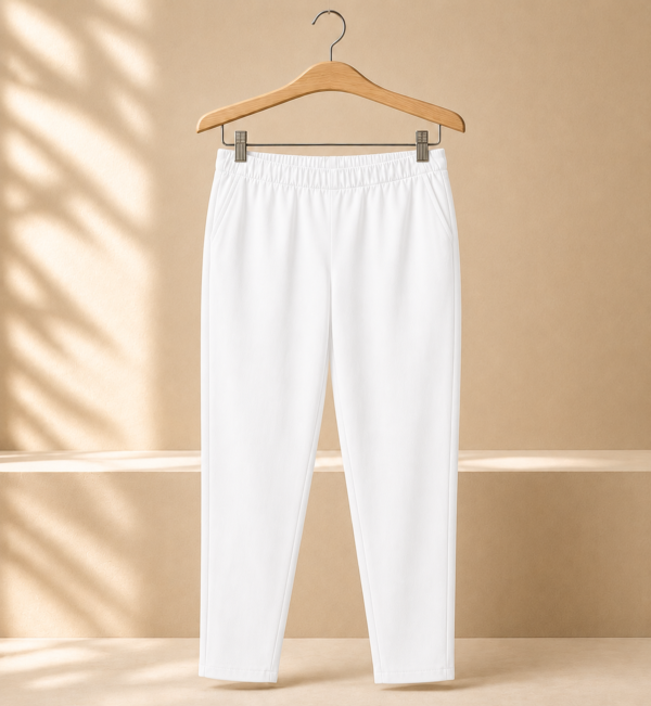 Women Solid Cigarette Pants | Stretchable Casual Ankle Length Cigaar Pants for Women & Girls