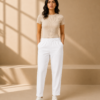 Women Solid Cigarette Pants | Stretchable Casual Ankle Length Cigaar Pants for Women & Girls