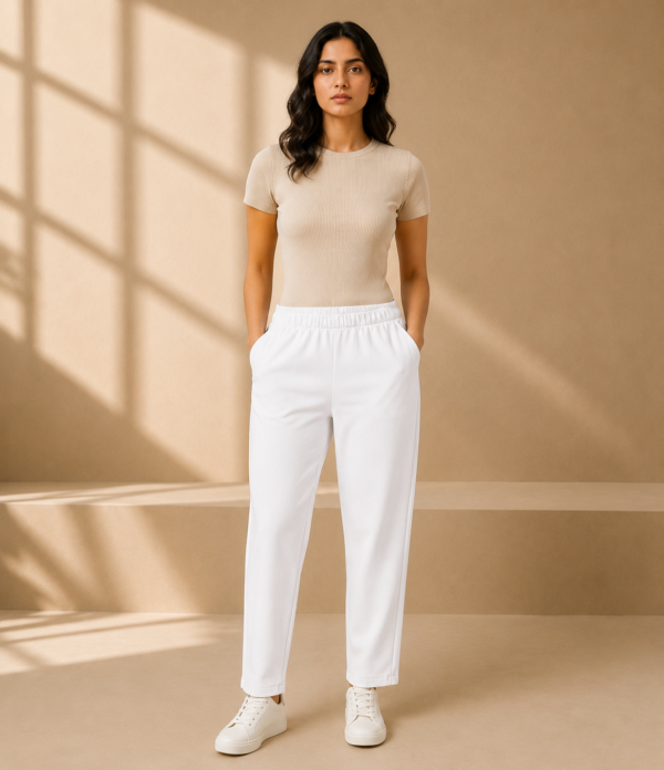 Women Solid Cigarette Pants | Stretchable Casual Ankle Length Cigaar Pants for Women & Girls