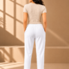 Women Solid Cigarette Pants | Stretchable Casual Ankle Length Cigaar Pants for Women & Girls