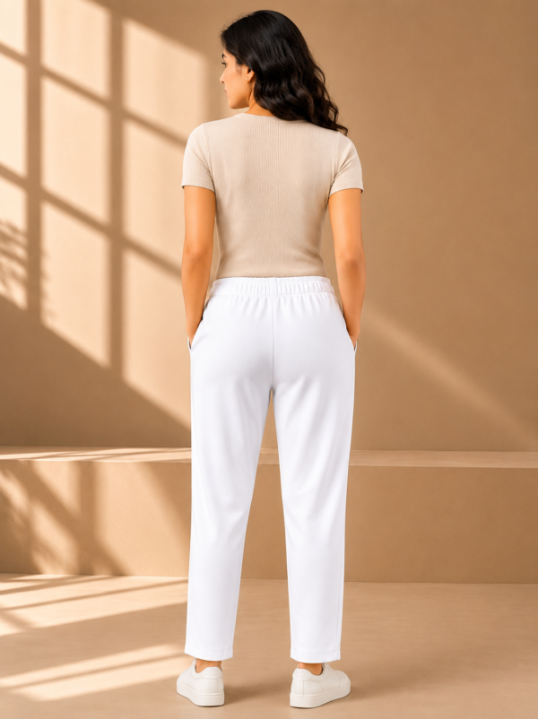 Women Solid Cigarette Pants | Stretchable Casual Ankle Length Cigaar Pants for Women & Girls