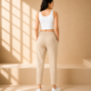 Women Solid Cigarette Pants | Stretchable Casual Ankle Length Cigaar Pants for Women & Girls
