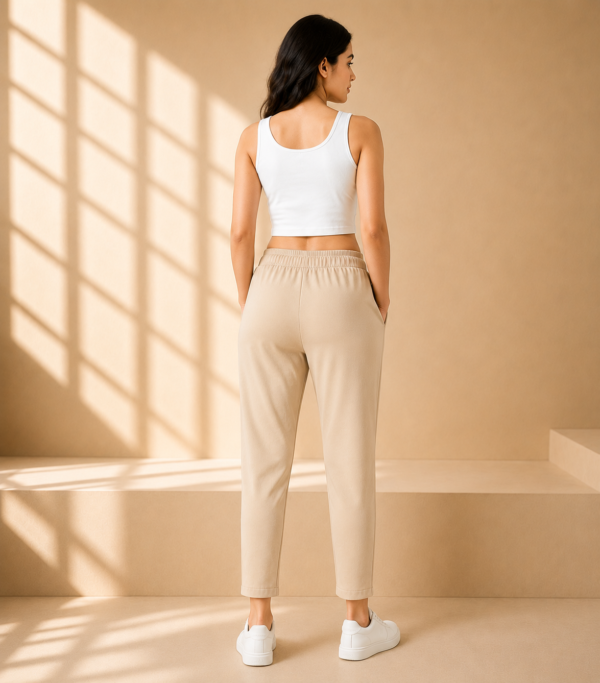 Women Solid Cigarette Pants | Stretchable Casual Ankle Length Cigaar Pants for Women & Girls