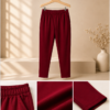 Women Solid Cigarette Pants | Stretchable Casual Ankle Length Cigaar Pants for Women & Girls