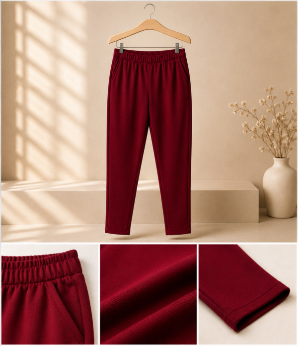 Women Solid Cigarette Pants | Stretchable Casual Ankle Length Cigaar Pants for Women & Girls