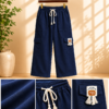 Girls Wide Leg Cargo Pants | Stylish Cotton Blend Palazzo Cargo Trousers for Girls