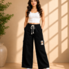 Girls Wide Leg Cargo Pants | Stylish Cotton Blend Palazzo Cargo Trousers for Girls