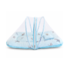 Baby Mosquito Net Bedding Set with Pillow – Soft Blue Printed Baby Sleeping Bed with Protective Net
