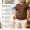 Men's Coffee Brown Cotton T-Shirt Regular Fit Round Neck Casual Plain Tee