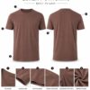 Men's Coffee Brown Cotton T-Shirt Regular Fit Round Neck Casual Plain Tee