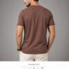 Men's Coffee Brown Cotton T-Shirt Regular Fit Round Neck Casual Plain Tee