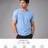 Men's Premium Sky Blue Cotton T-Shirt | Regular Fit Round Neck Half Sleeve