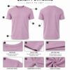 Men's Dusty Pink Cotton T-Shirt Regular Fit Round Neck Casual Plain Tee