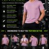 Men's Dusty Pink Cotton T-Shirt Regular Fit Round Neck Casual Plain Tee