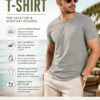 Men's Light Grey T-Shirt | Regular Fit Round Neck Half Sleeve