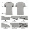 Men's Light Grey T-Shirt | Regular Fit Round Neck Half Sleeve