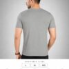 Men's Light Grey T-Shirt | Regular Fit Round Neck Half Sleeve