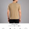 Men's Beige T-Shirt Regular Fit Round Neck Casual Wear