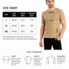 Men's Beige T-Shirt Regular Fit Round Neck Casual Wear