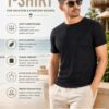 Men's Black T-Shirt Regular Fit Round Neck Casual Wear