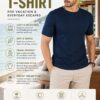 Men's Navy Blue T-Shirt Regular Fit Round Neck Casual Wear