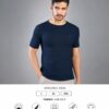 Men's Navy Blue T-Shirt Regular Fit Round Neck Casual Wear