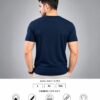 Men's Navy Blue T-Shirt Regular Fit Round Neck Casual Wear