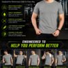Men's Light Grey T-Shirt | Regular Fit Round Neck Half Sleeve