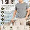 Men's Light Grey T-Shirt | Regular Fit Round Neck Half Sleeve