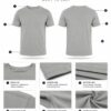 Men's Light Grey T-Shirt | Regular Fit Round Neck Half Sleeve