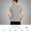 Men's Light Grey T-Shirt | Regular Fit Round Neck Half Sleeve
