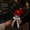 Handmade Red Lily Pipe Cleaner Flower Bouquet | Premium Chenille Flower Bouquet for Valentine's Day, Anniversary, Birthday & Speechless Confessions