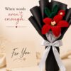 Handmade Red Lily Pipe Cleaner Flower Bouquet | Premium Chenille Flower Bouquet for Valentine's Day, Anniversary, Birthday & Speechless Confessions