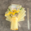 Handmade Pipe Cleaner Lily & Daisy Bouquet | Artificial Forever Flower Bouquet with Premium Cream Wrapping | Home Decor & Gift