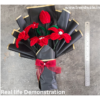 Handmade Red Pipe Cleaner Flower Bouquet | Chenille Flower Bouquet Gift for Anniversary, Valentine's Day & Special Occasions