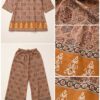 Women's Geometric Printed Kurti Palazzo Co-Ord Set | Ethnic Two Piece Casual Wear