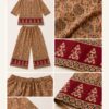 Women's Geometric Printed Kurti Palazzo Co-Ord Set | Ethnic Two Piece Casual Wear