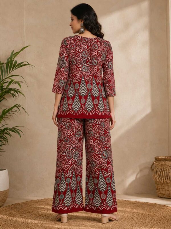 Women's Printed Kurti Palazzo Co-Ord Set | Ethnic Co-Ord Set for Casual & Daily Wear
