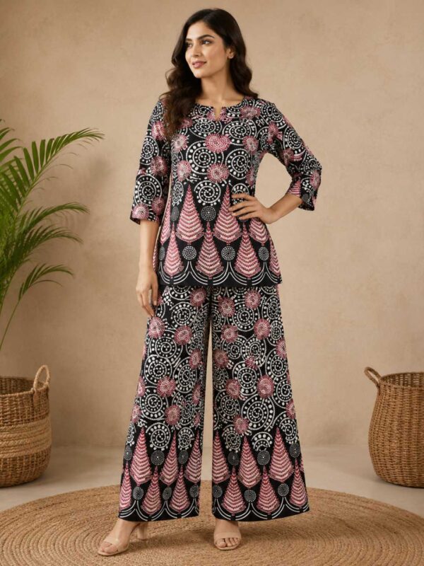 Women's Printed Kurti Palazzo Co-Ord Set | Ethnic Co-Ord Set for Casual & Daily Wear